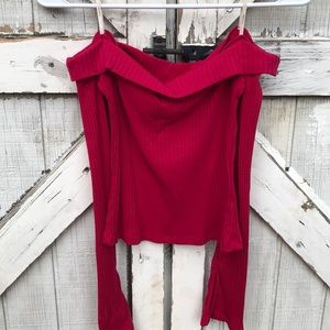 Pink off the shoulder forever 21 top